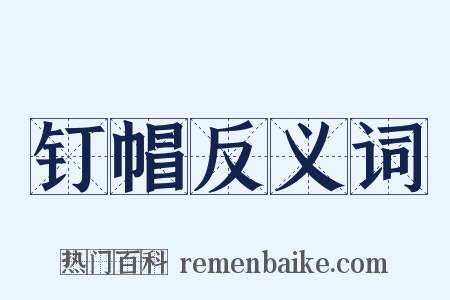 钉帽反义词是什么意思的图片